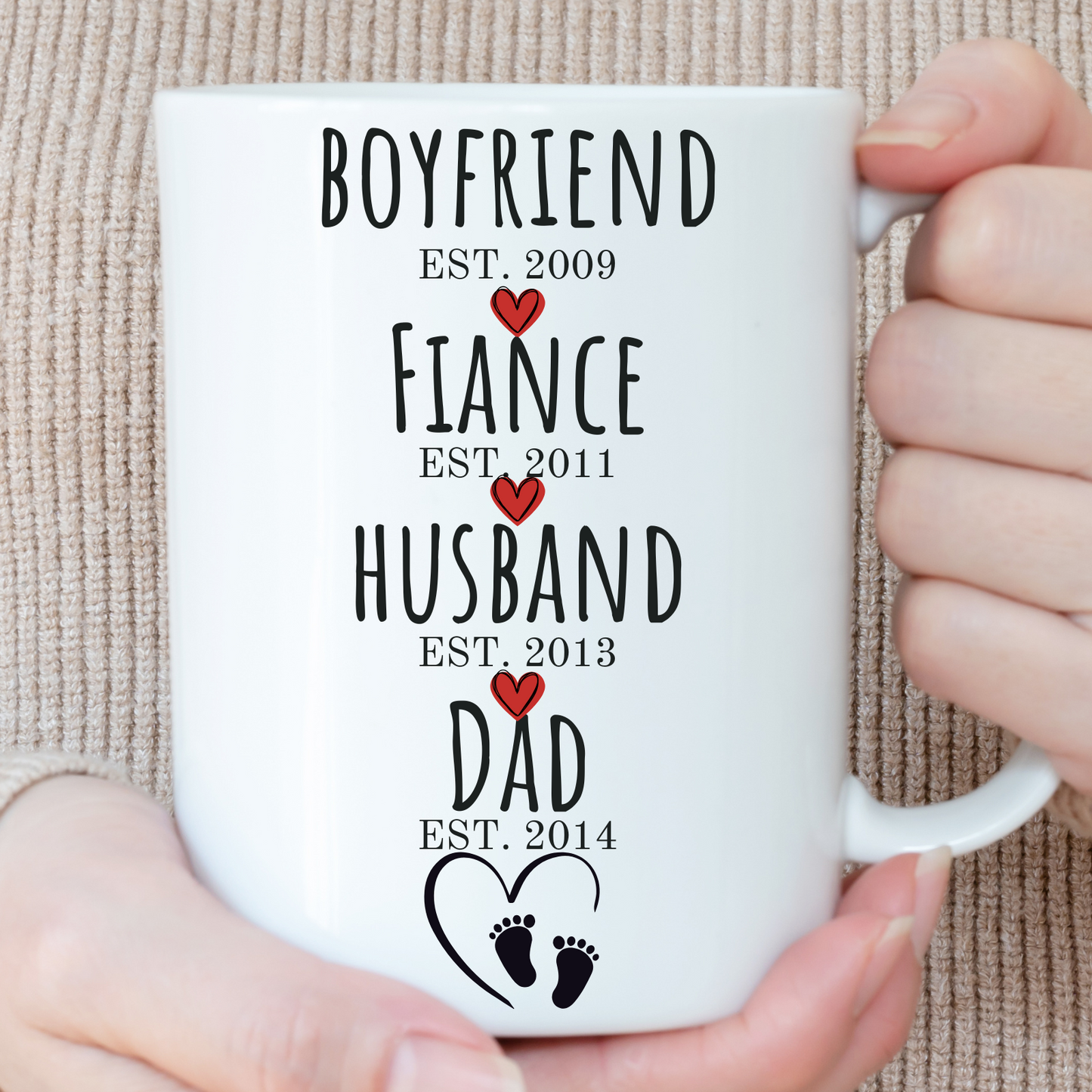 First Time Dad Gift, Gift for Boyfriend, Gifts For New Dad, Boyfriend Fiance Husband Dad Mug Personalized, First Time Dad Gift, gift for men