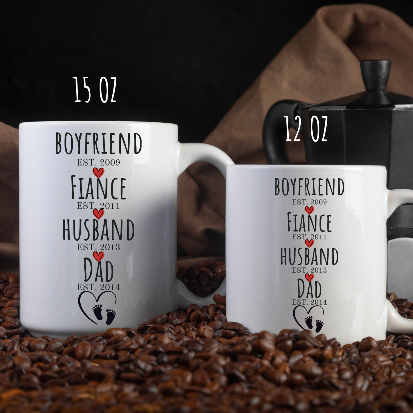 First Time Dad Gift, Gift for Boyfriend, Gifts For New Dad, Boyfriend Fiance Husband Dad Mug Personalized, First Time Dad Gift, gift for men