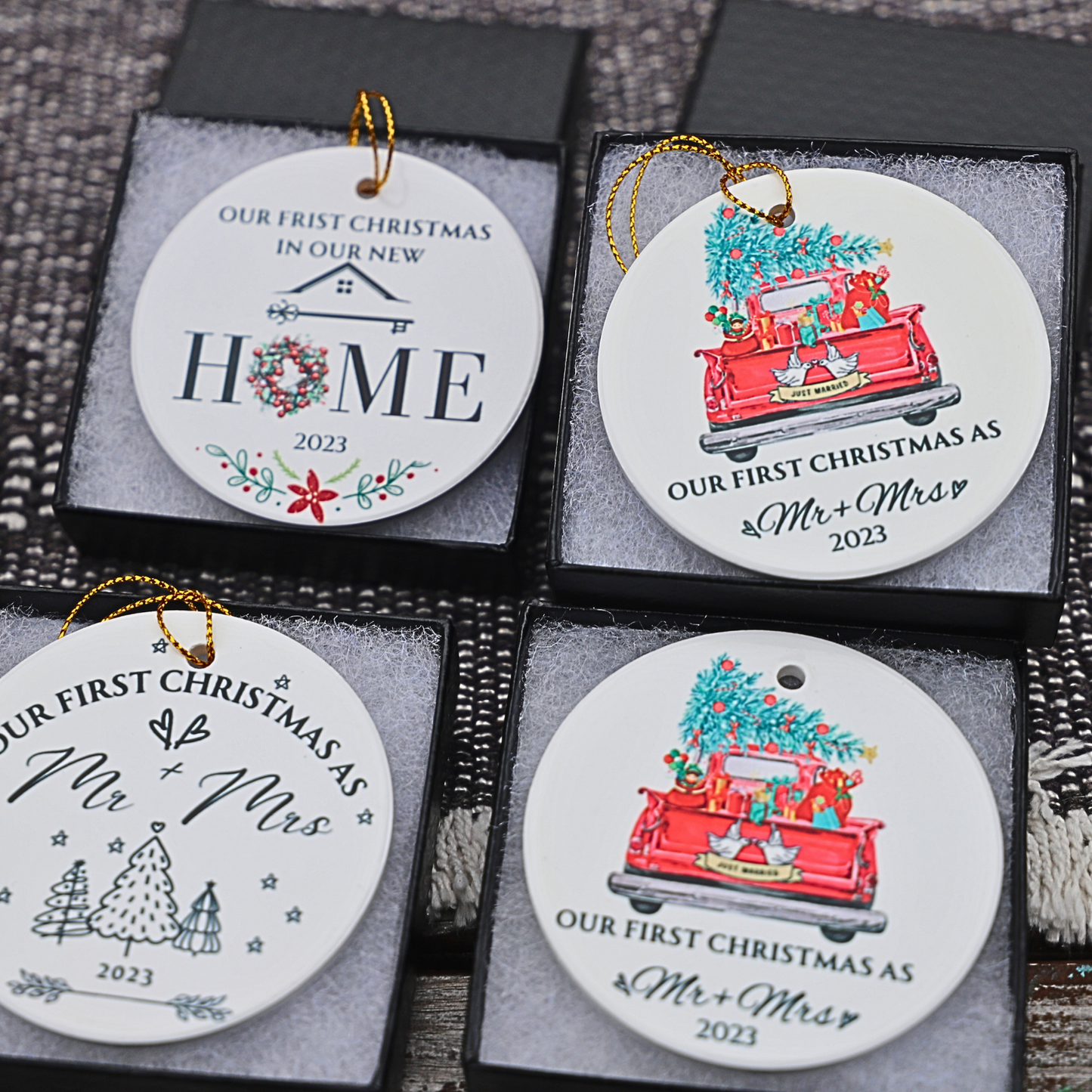 Baby's First Christmas Ornament- Personalized First Christmas car Ornament - Custom Animal Ornament-custom kid ornaments - Mae-Liv