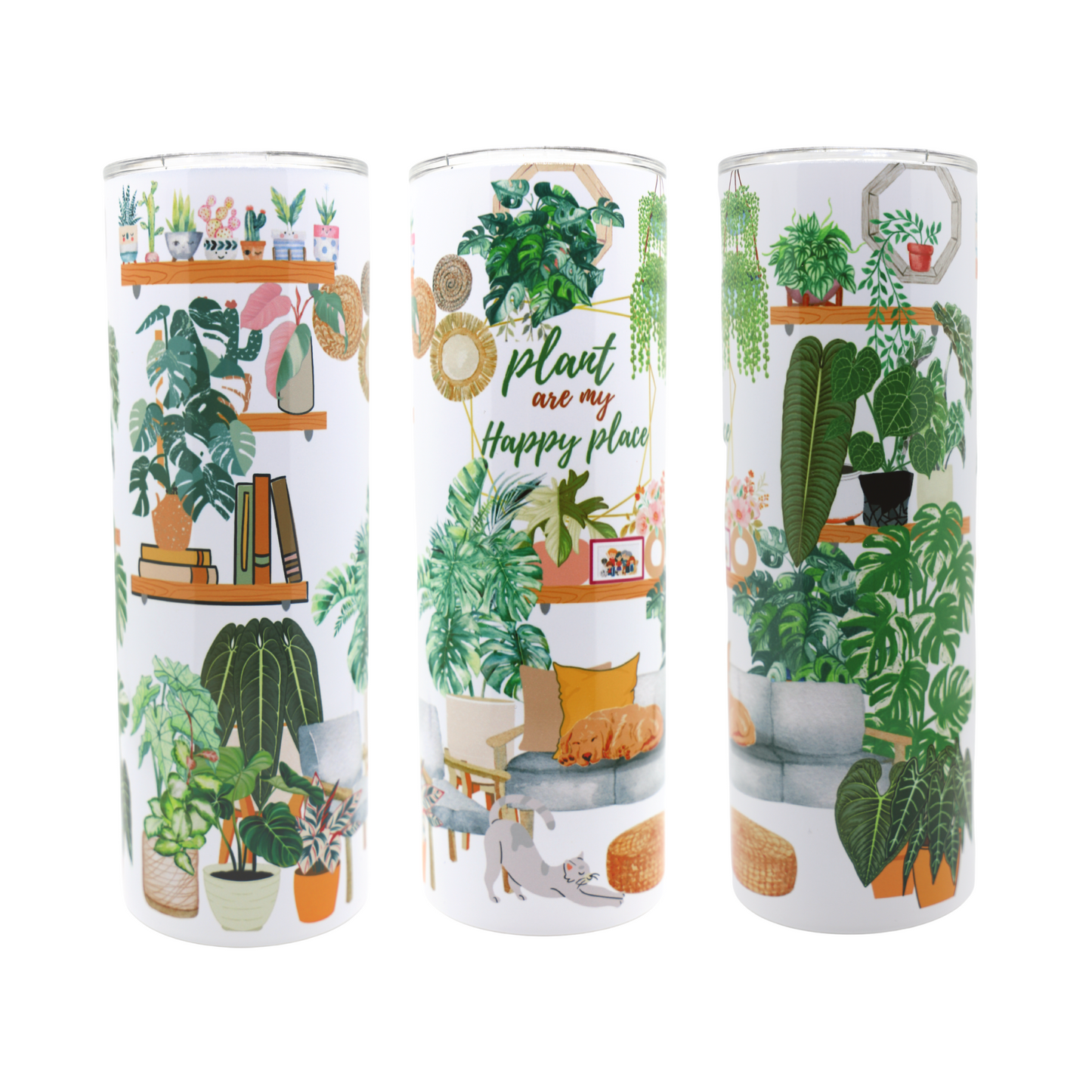Plants are my happy place tumbler - Mae-Liv