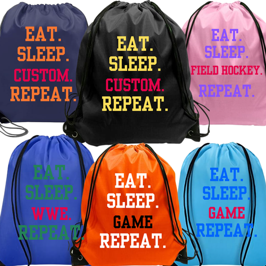 Custom Drawstring Backpack, Personalized Name Bag for Team Sports, School, Travel, Gym, or Party Favor Gift Bags.Gatorade Water Bottle name