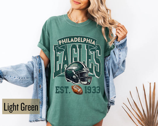 Comfort Colors Philadelphia Eagles Shirt | Philly Football Game Day Tee | American Football Team T-Shirt | Trendy Eagles Fan Gift