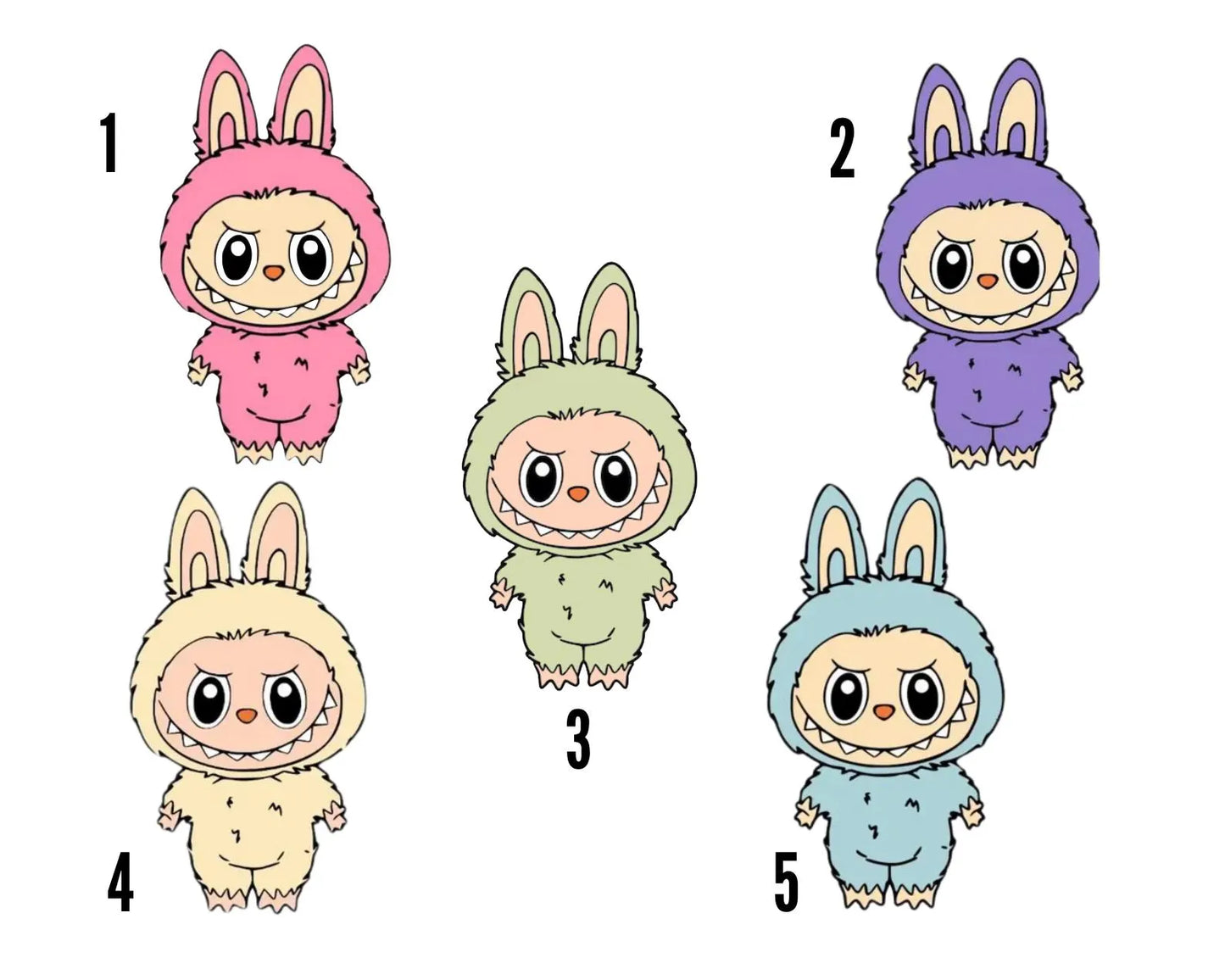 Double-Sided Cute Labubu T-Shirt | Trending Cartoon Monster Graphic Tee | Kawaii Labubu Shirt for Fans | Fun Character T-Shirt Gift Idea