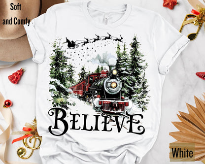 Polar Express Family Sweatshirt | All Aboard Christmas “Believe” Sweater | Matching Family Xmas Crewneck | Merry Christmas Hoodie | Holiday Gift Idea