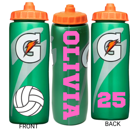 Personalized Gatorade Bottle, Custom Sports Water Bottle, Team Gift,Birthday Party Favor,Basketball,Football,Baseball,Soccer,Lacrosse,Hockey - Mae-Liv