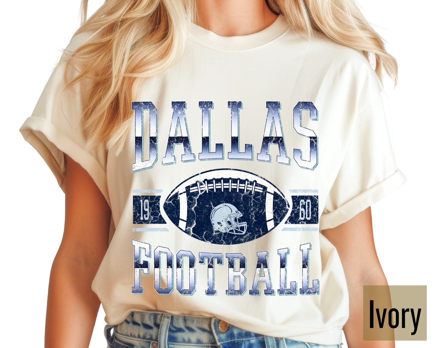 Vintage Dallas Football Shirt | Retro Dallas Game Day Tee | Dallas Fan T-Shirt | Classic Football Graphic Tee