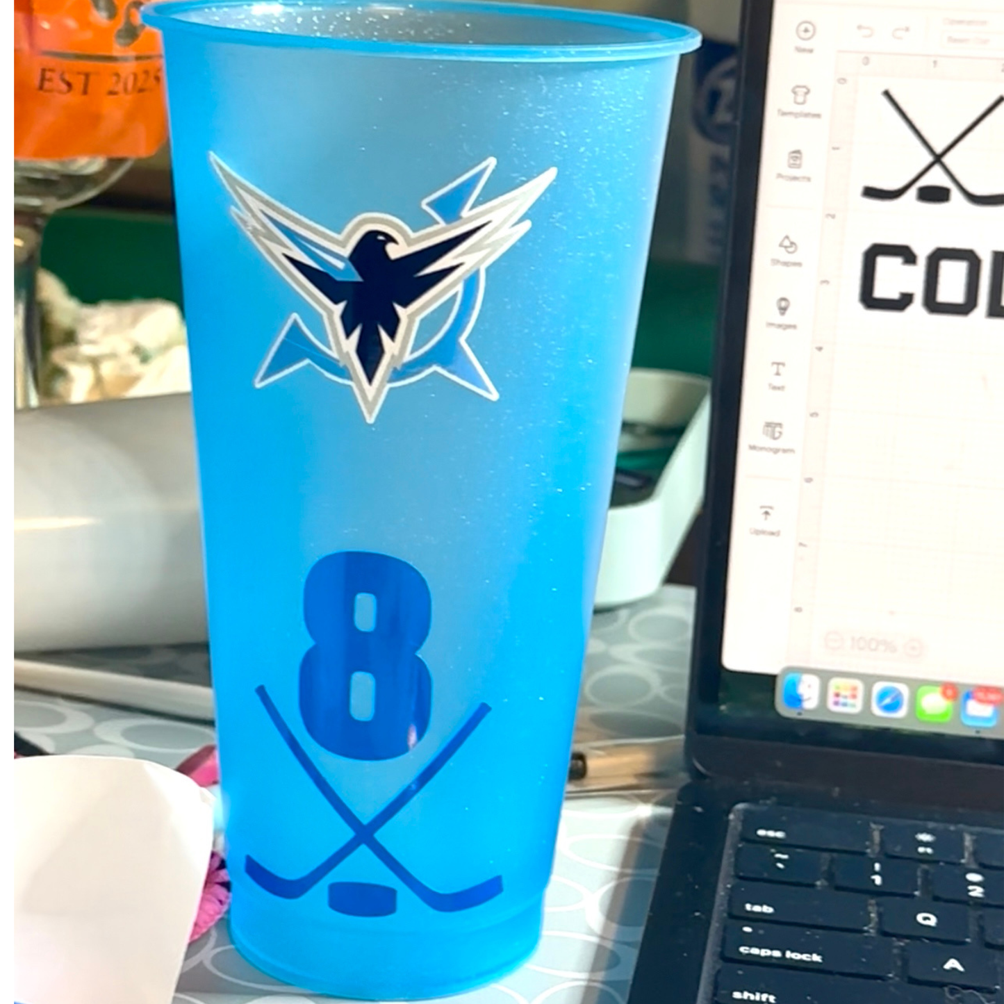 Personalized Sports Cups with Lids & Straws,Team Spirit Party Cups-Make Every Game Day a Party!