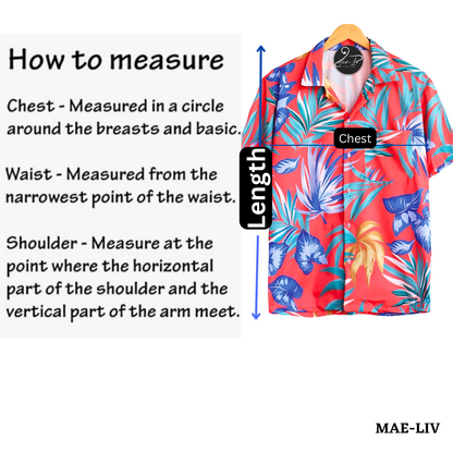 Mens Hawaiian Shirts,Mens Hawaiian Floral Shirts,Short Sleeve Casual Button Down Tropical, Pink multi leaves - Mae-Liv