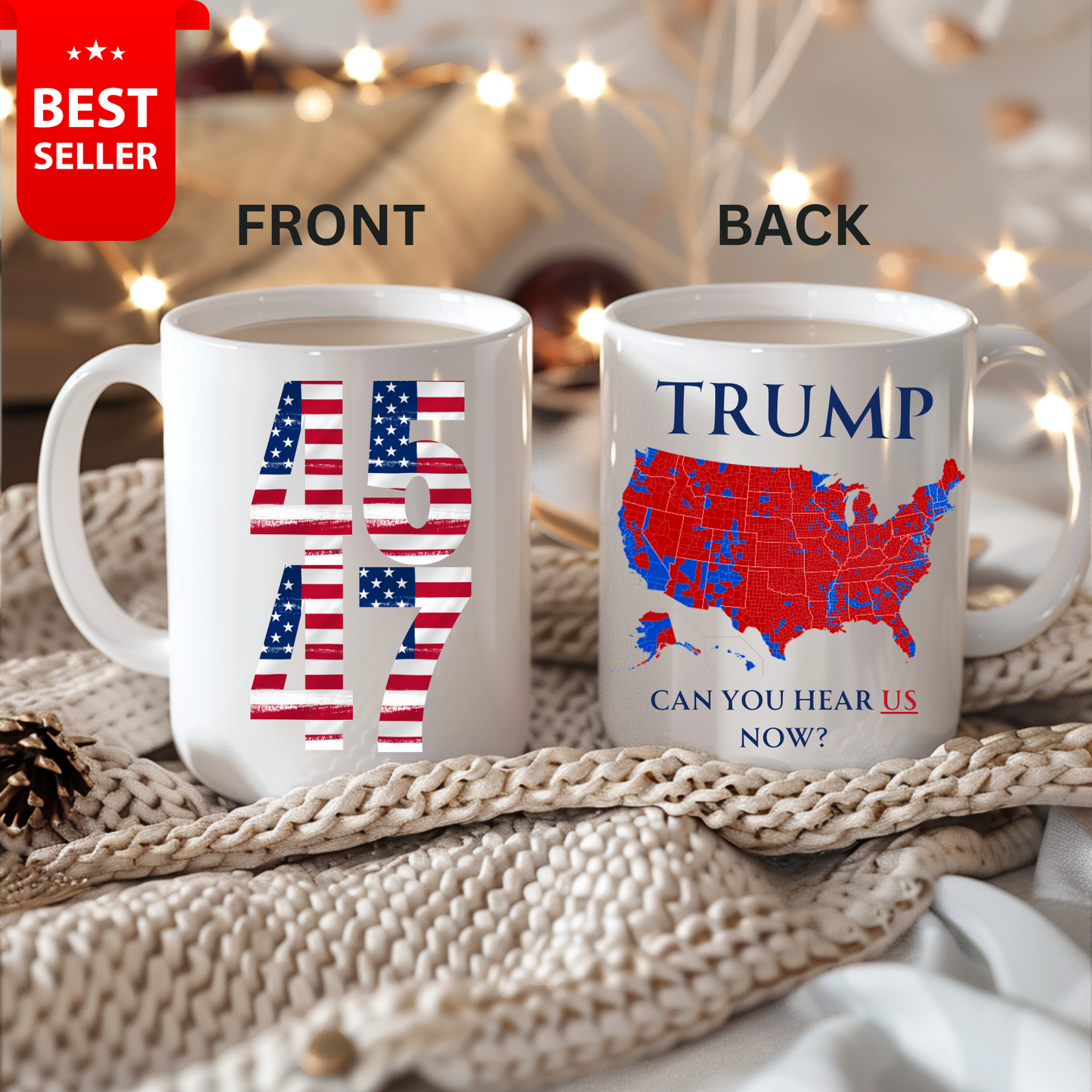 Trump Mug, 2024 election results Trump Mug,Election Campaign Cup, Trump coffee mug, Trump 45 47 mug,Can You Hear Us Now mug,