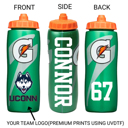 Personalized Gatorade Bottle, Custom Sports Water Bottle, Team Gift,Birthday Party Favor,Basketball,Football,Baseball,Soccer,Lacrosse,Hockey