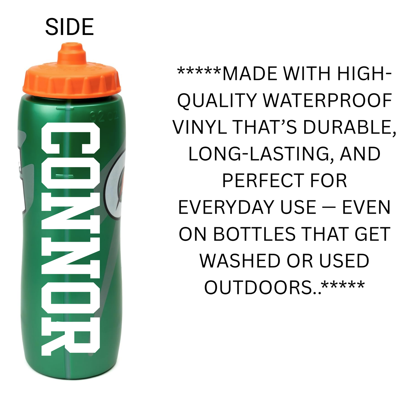 Personalized Gatorade Bottle, Custom Sports Water Bottle, Team Gift,Birthday Party Favor,Basketball,Football,Baseball,Soccer,Lacrosse,Hockey - Mae-Liv