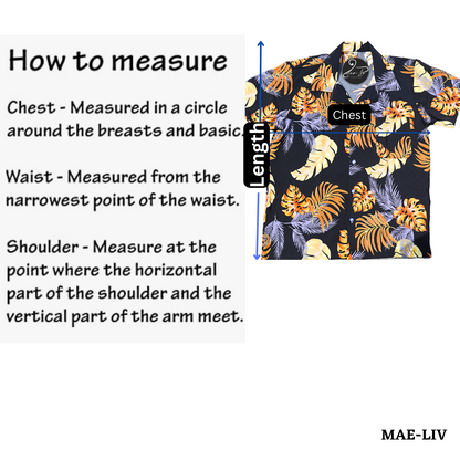 Mens Hawaiian Shirts,Mens Hawaiian Floral Shirts,Short Sleeve Casual Button Down Tropical- brown leaves - Mae-Liv
