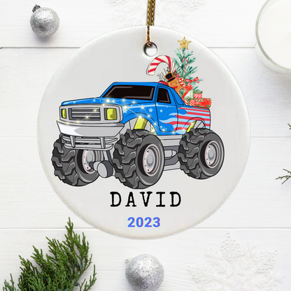 Baby's First Christmas Ornament- Personalized First Christmas car Ornament - Custom Animal Ornament-custom kid ornaments - Mae-Liv