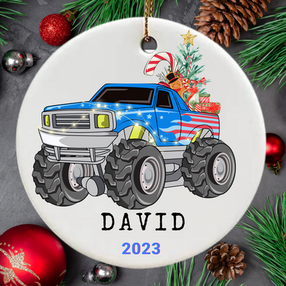 Baby's First Christmas Ornament- Personalized First Christmas car Ornament - Custom Animal Ornament-custom kid ornaments - Mae-Liv