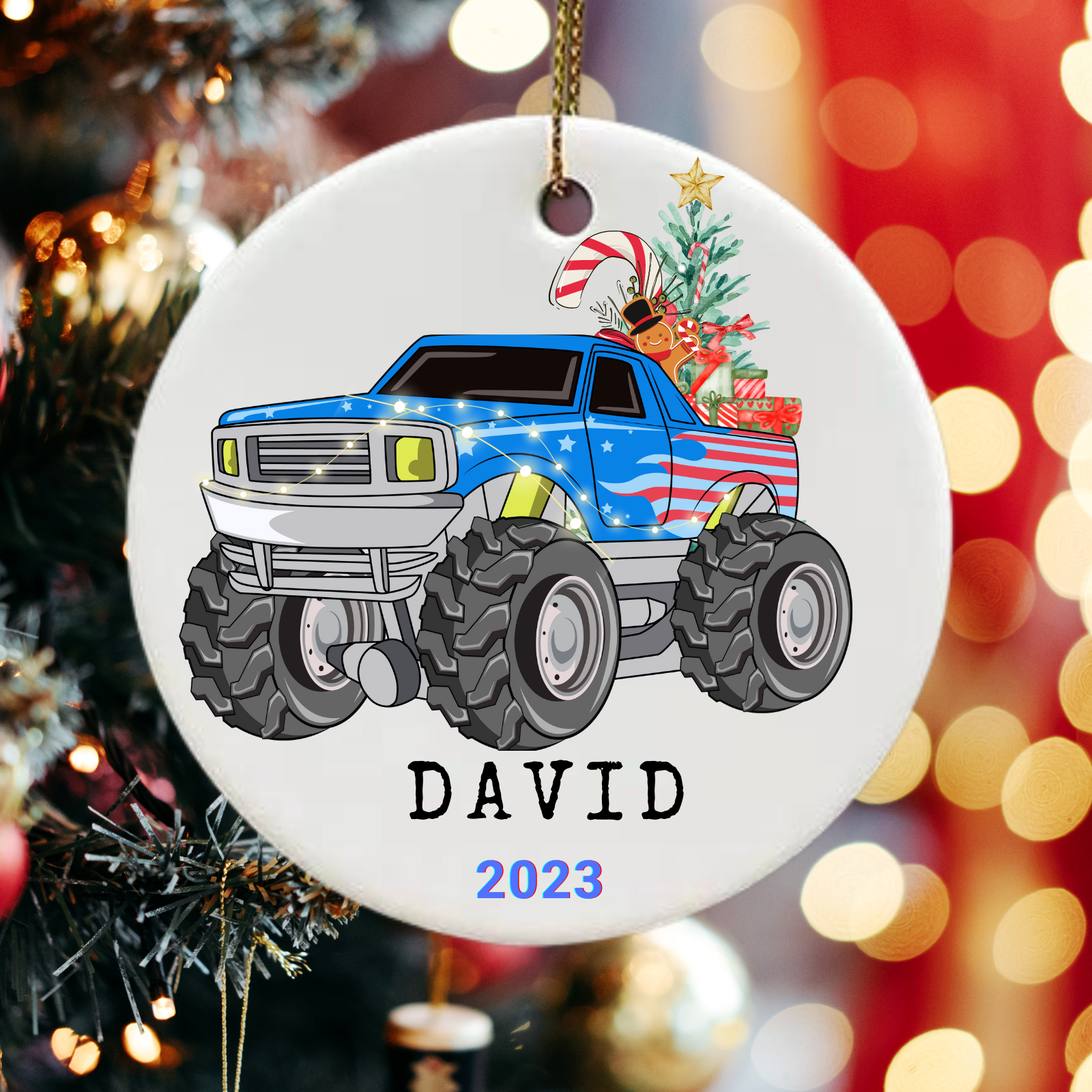 Baby's First Christmas Ornament- Personalized First Christmas car Ornament - Custom Animal Ornament-custom kid ornaments - Mae-Liv