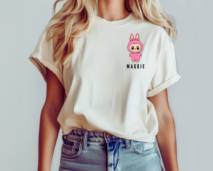 Double-Sided Cute Labubu T-Shirt | Trending Cartoon Monster Graphic Tee | Kawaii Labubu Shirt for Fans | Fun Character T-Shirt Gift Idea