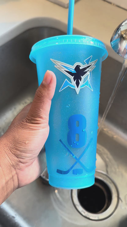 Personalized Sports Cups with Lids & Straws,Team Spirit Party Cups-Make Every Game Day a Party!