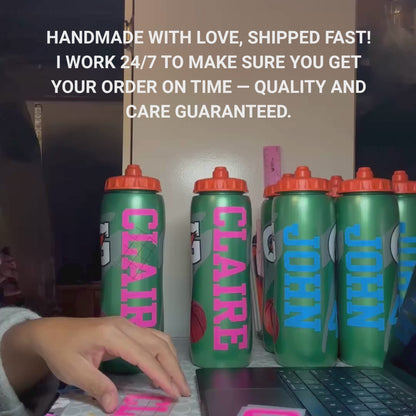 Custom Drawstring Backpack, Personalized Name Bag for Team Sports, School, Travel, Gym, or Party Favor Gift Bags.Gatorade Water Bottle name
